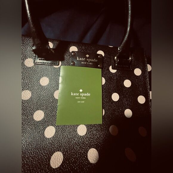 Kate Spade Totebag - Polkadot - Pink Black - Y2k Shoulder Purse - Clutch Purse - Picture 7 of 12
